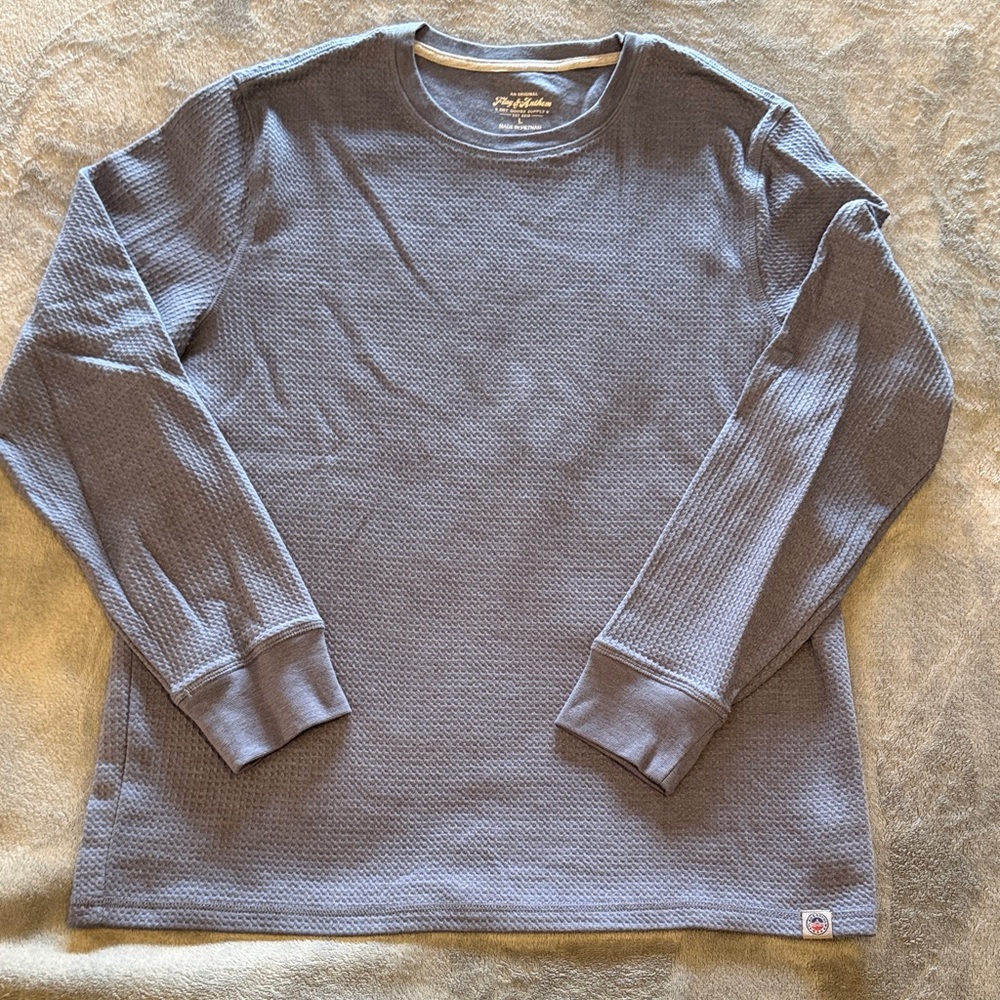 Flag & Anthem Men's Blue Crew Neck Shirt Size L